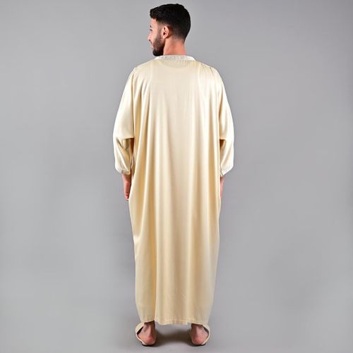 Image de Jabador Maroc Gandoura MLIFA a la main haute couture - crémé - Unbranded