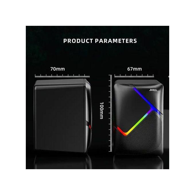 Jedel Haut Parleur Gamer RGB 6W , Baffes Haut-Parleurs Gaming USB Pour PC Portable Ordinateur