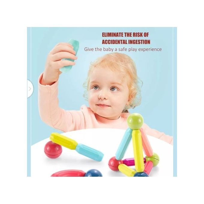 Image de Jeu de Construction Stick-O – Jeu Magnétique pour Développer la Créativité et les Compétences Motrices des Enfants - Unbranded