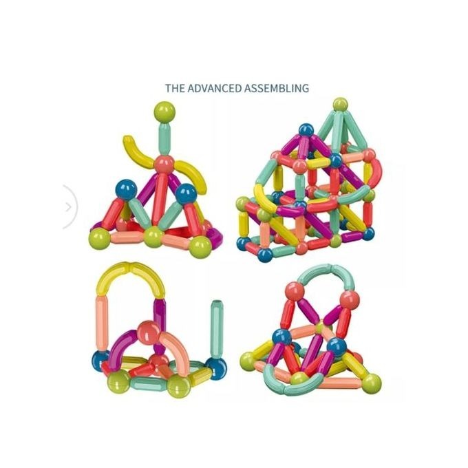 Image de Jeu de Construction Stick-O – Jeu Magnétique pour Développer la Créativité et les Compétences Motrices des Enfants - Unbranded