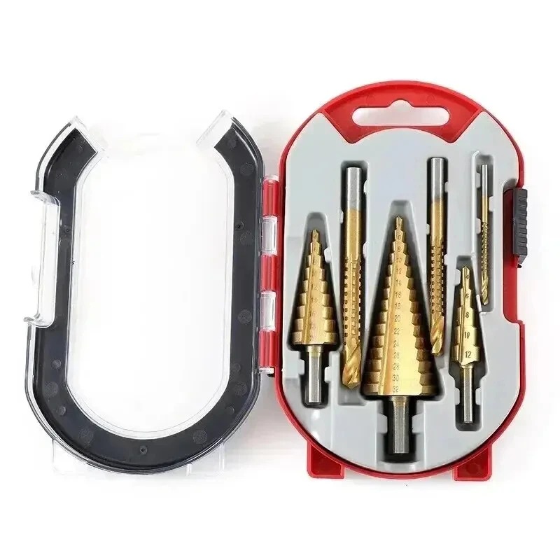Image de Jeu de forets étagés HSS, 4-12mm, 20mm, 32mm, ouvre-trou étagé, kit de forets - Unbranded