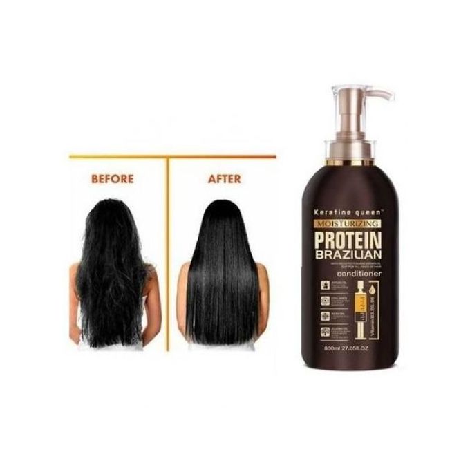 Image de keratine queen Protein Brazilian - Shampooing 800ml et Masque 1000 ML sans sulfate - Unbranded