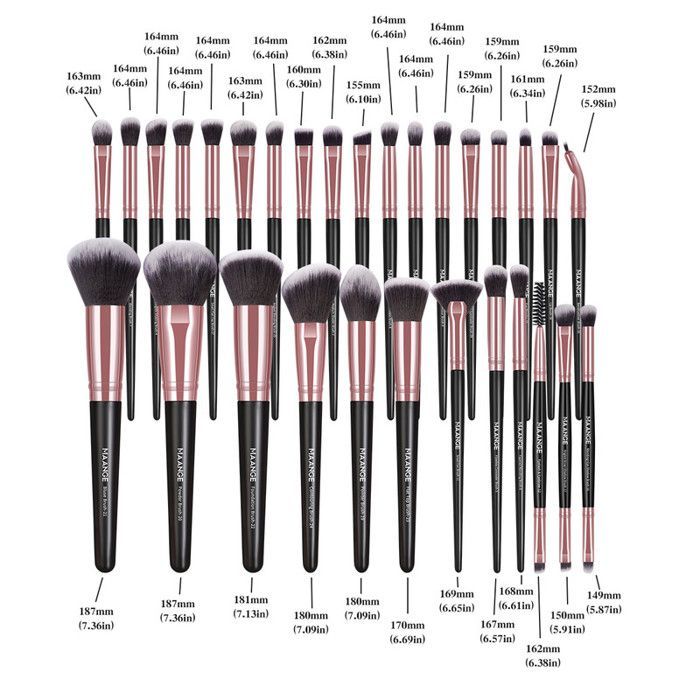 Image de Kit de pinceaux de maquillage - Non spécifié - 30 pièces - Vegan - Doux - Design classique - Unbranded