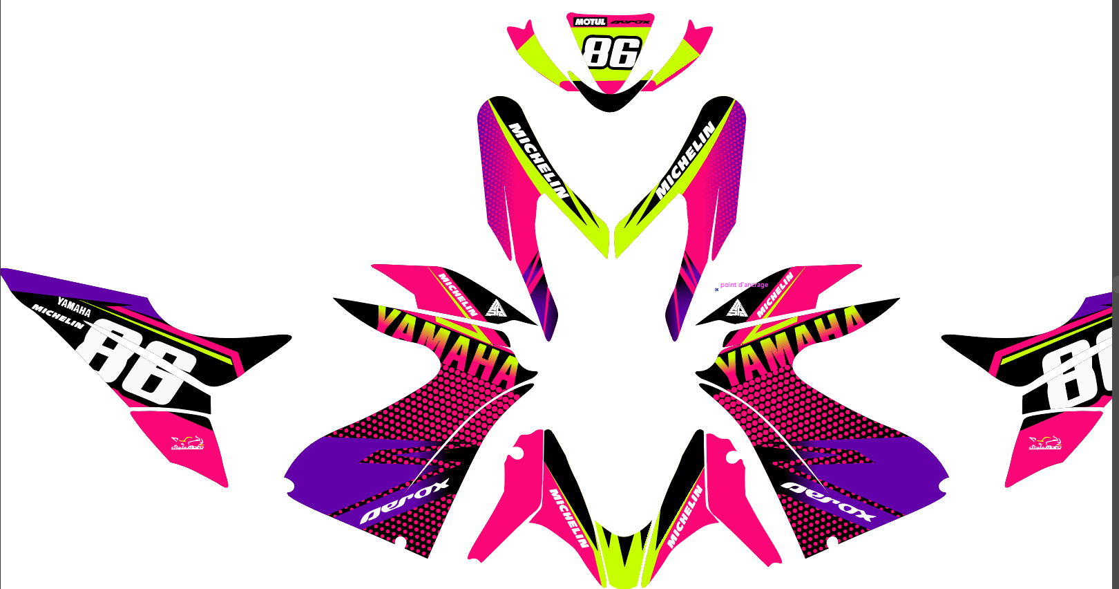 Image de KIT DECO AEROX ROSE - Unbranded