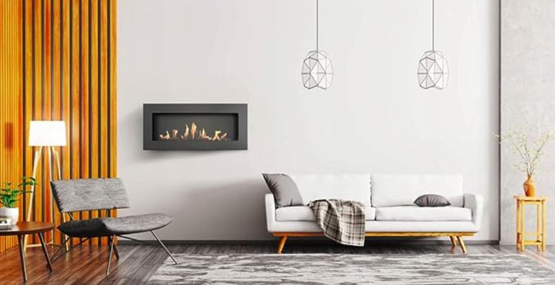 Image de kratki golf cheminée Bio- sfeerhaard avec plaque de verre "1m" - Unbranded