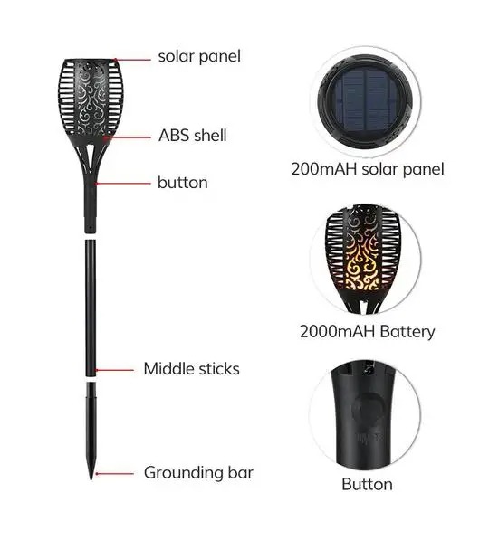 Image de Lampadaire Solaire de Jardin – Éclairage Automatique et Écologique - Unbranded