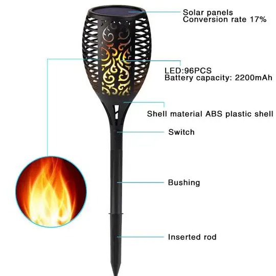 Image de Lampadaire Solaire de Jardin – Éclairage Automatique et Écologique - Unbranded