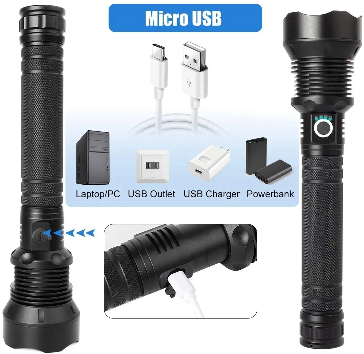 Image de Lampe de Poche Tactique - Unbranded