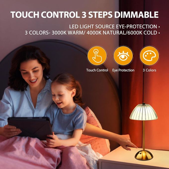 Image de Lampe de Table Design Moderne – Éclairage 3 Couleurs Réglables