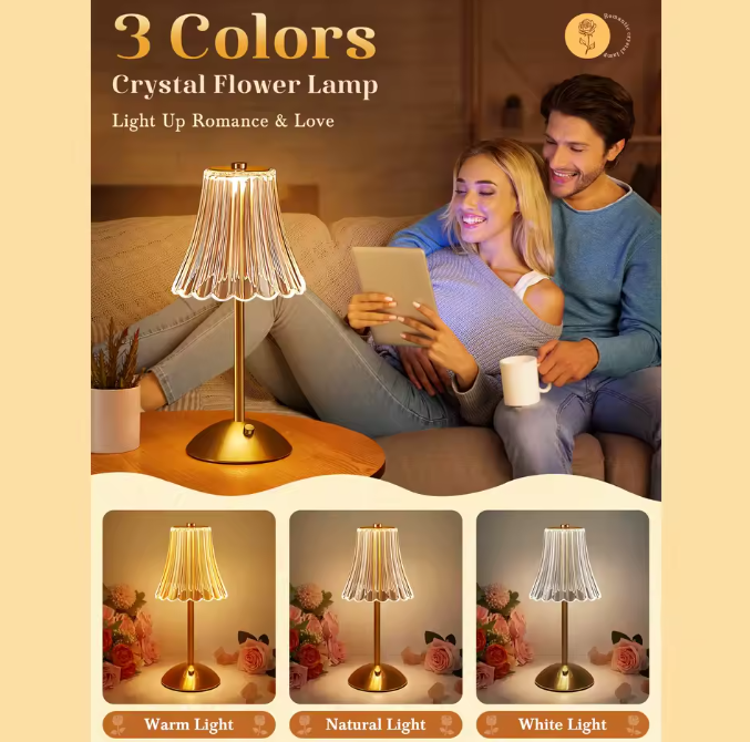 Image de Lampe de Table Design Moderne – Éclairage 3 Couleurs Réglables