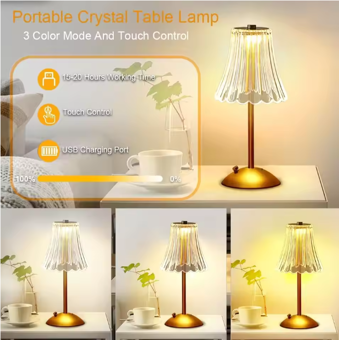 Image de Lampe de Table Design Moderne – Éclairage 3 Couleurs Réglables