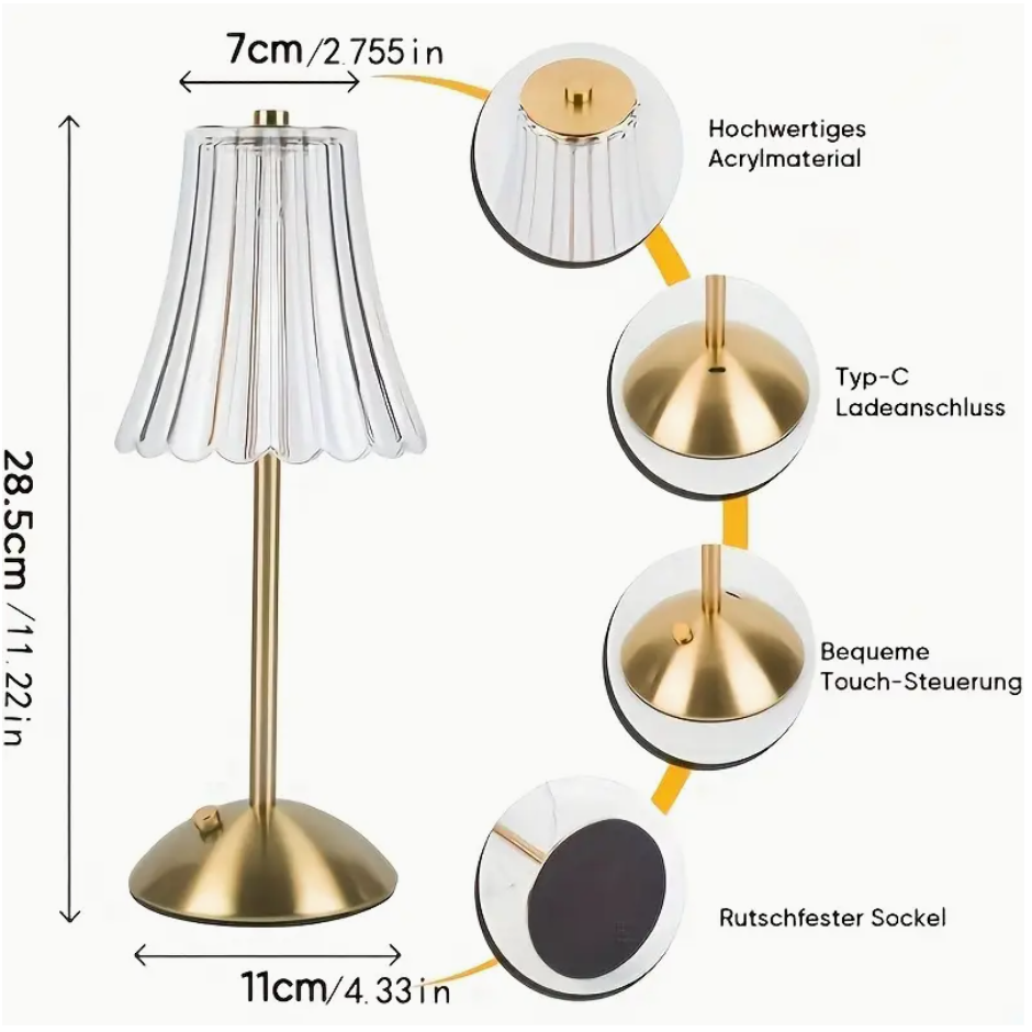 Image de Lampe de Table Design Moderne – Éclairage 3 Couleurs Réglables