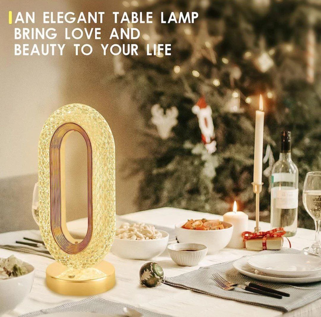 Image de Lampe de Table LED en Cristal de Luxe - Unbranded