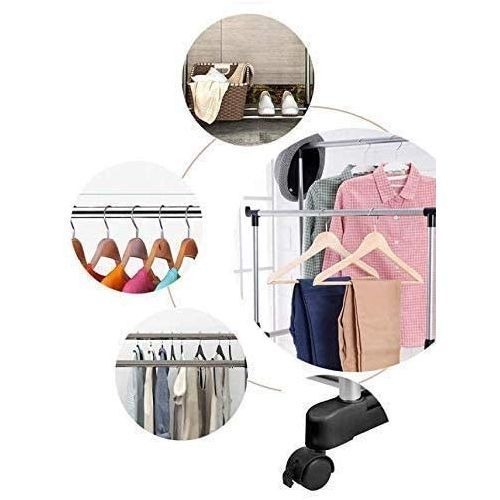 Image de Le Porte-vêtements mobile à 4 roues est pratique pour suspendre des vêtements - Unbranded
