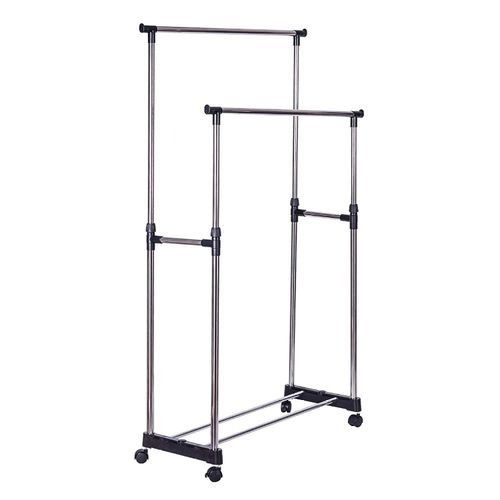 Image de Le Porte-vêtements mobile à 4 roues est pratique pour suspendre des vêtements - Unbranded