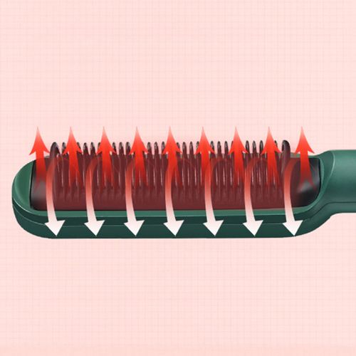 Image de Lisseur électrique professionnel multi-vitesses brosse à friser, peigne à lisser - Unbranded