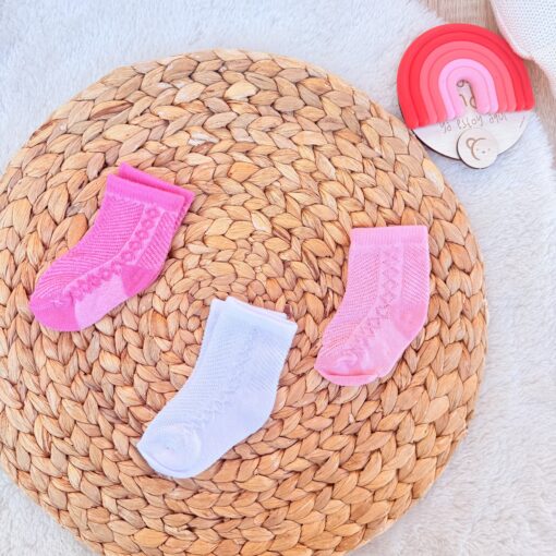 Image de Lot de 3 paires de chaussettes bébé coloris au choix - Unbranded