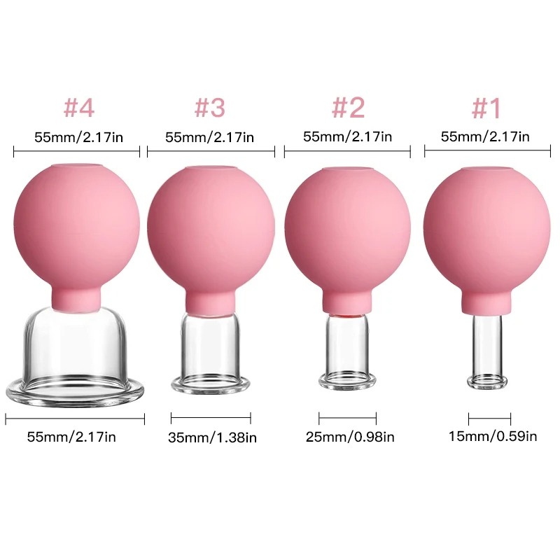 Image de Lot de 4 ventouses en silicone pour les soins du visage et du corps - Unbranded