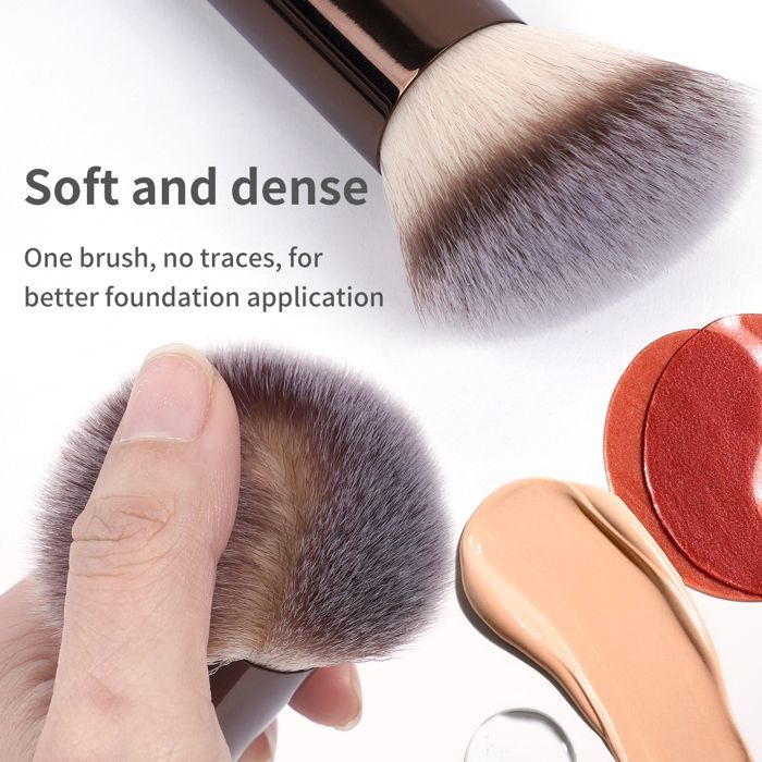 Image de MAANGE 1 pinceau de maquillage pour fond de teint, anticernes blush oblique, liquide, poils denses pour le visage - Unbranded