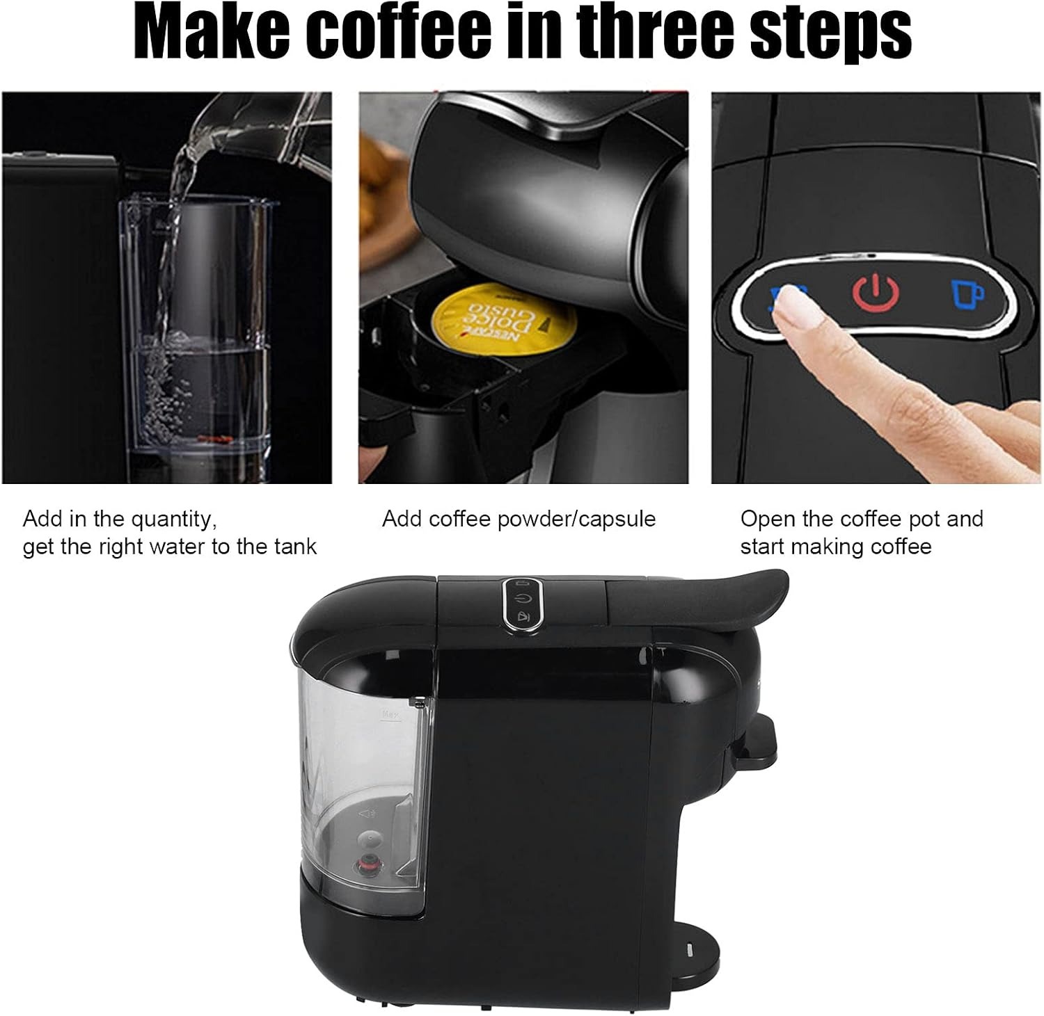 Image de Machine à Café 3 en 1 – Espresso, Nespresso et Dolce Gusto - Unbranded