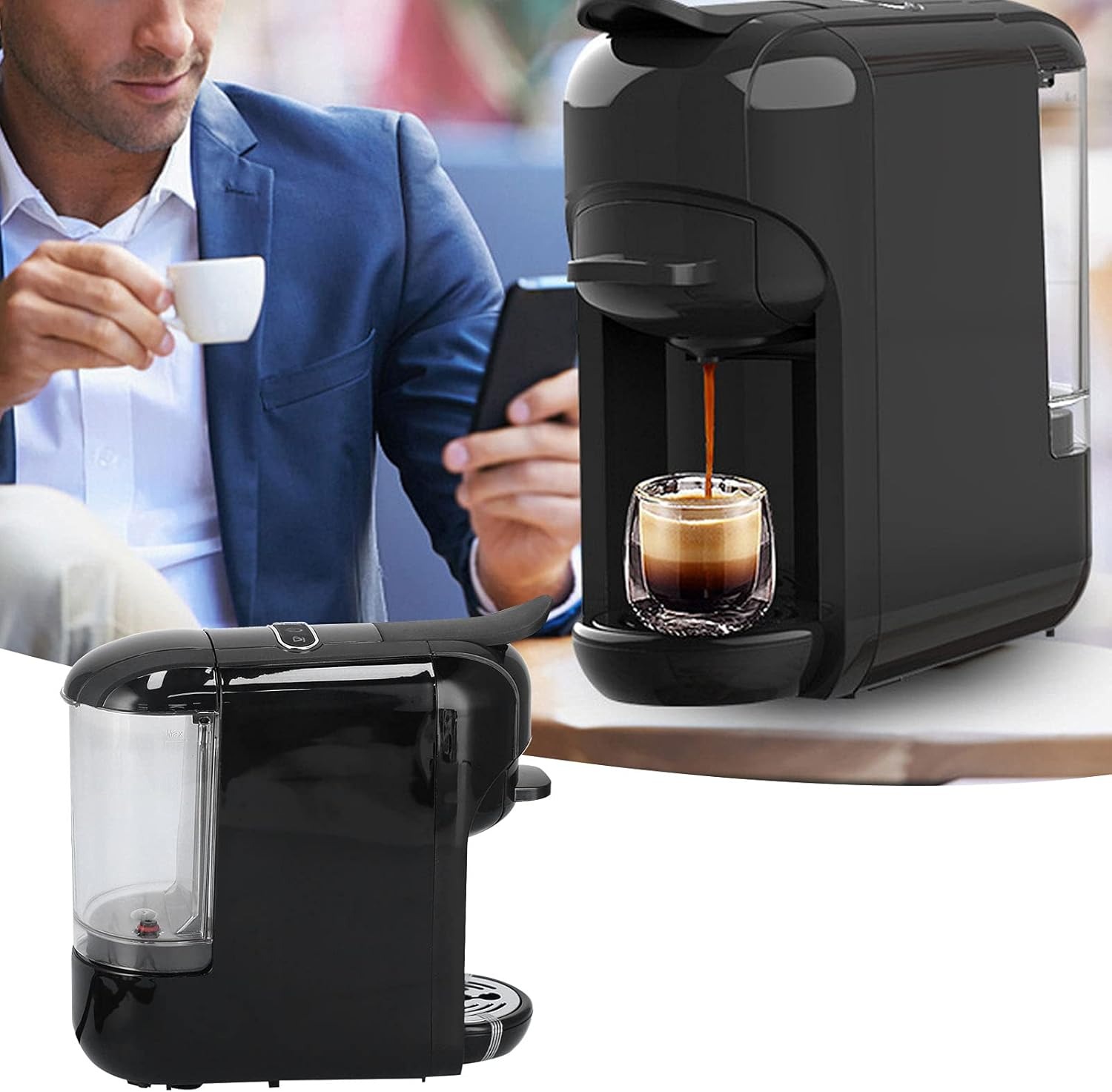 Image de Machine à Café 3 en 1 – Espresso, Nespresso et Dolce Gusto - Unbranded