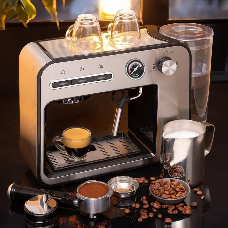 Image de Machine à Expresso Professionnelle - Préparez Votre Espresso Préféré à la Maison