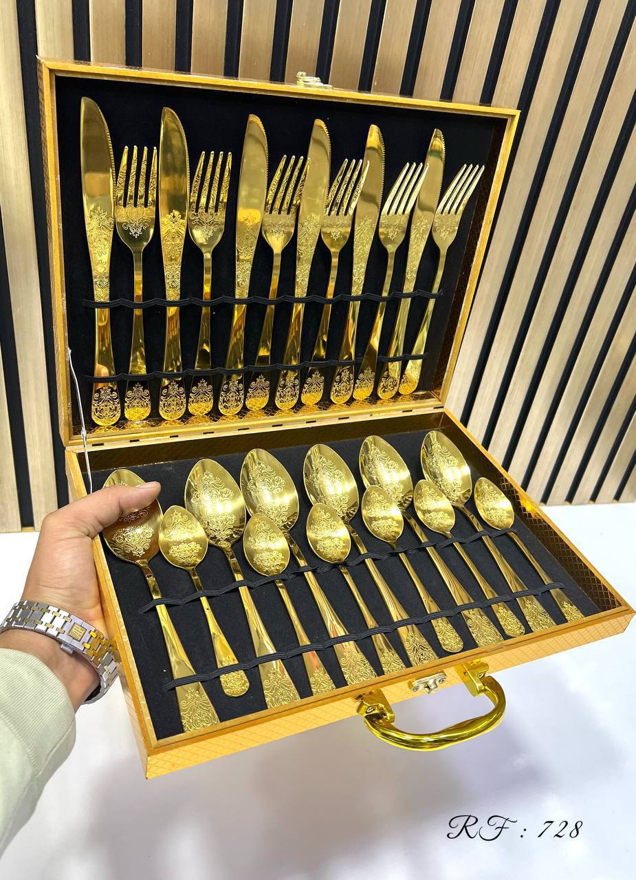 Image de Ménagère 24 pièces avec valise stalesteel en acier inoxydable - Unbranded