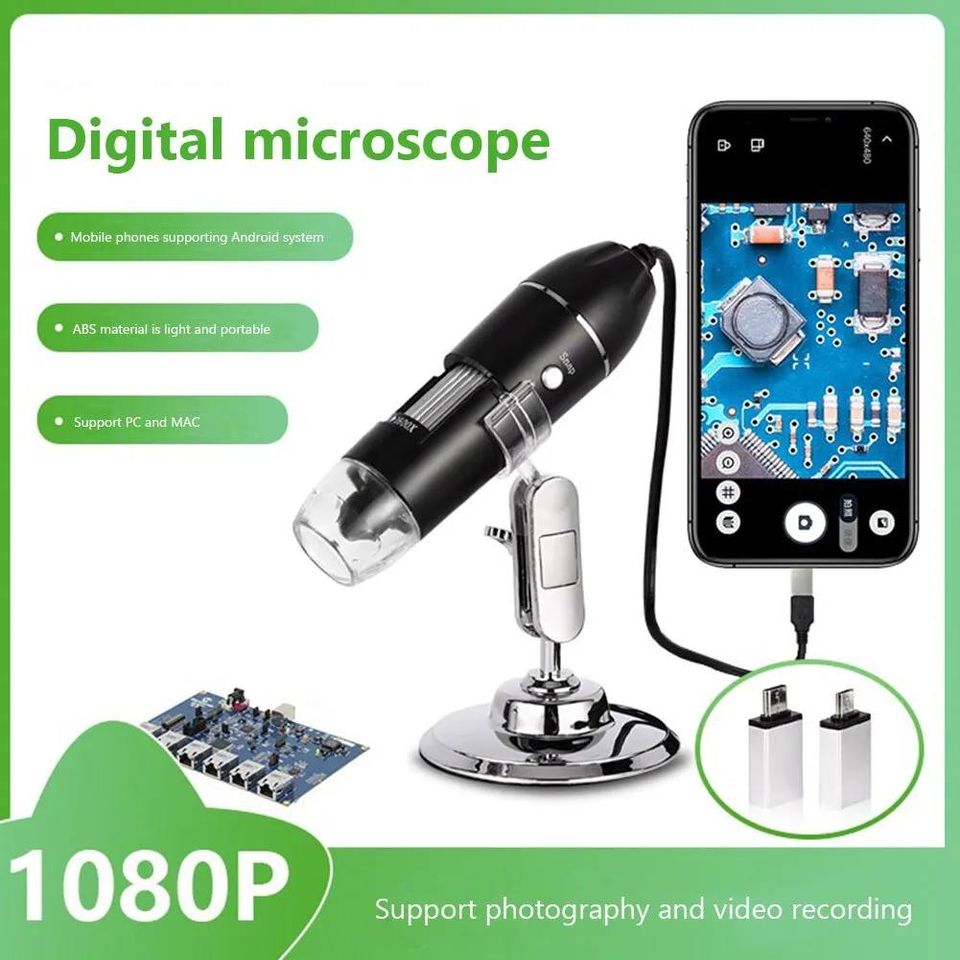 Image de Microscope numérique USB zoom loupe endoscope grossissement x1600 pour pc, smartphone - Unbranded