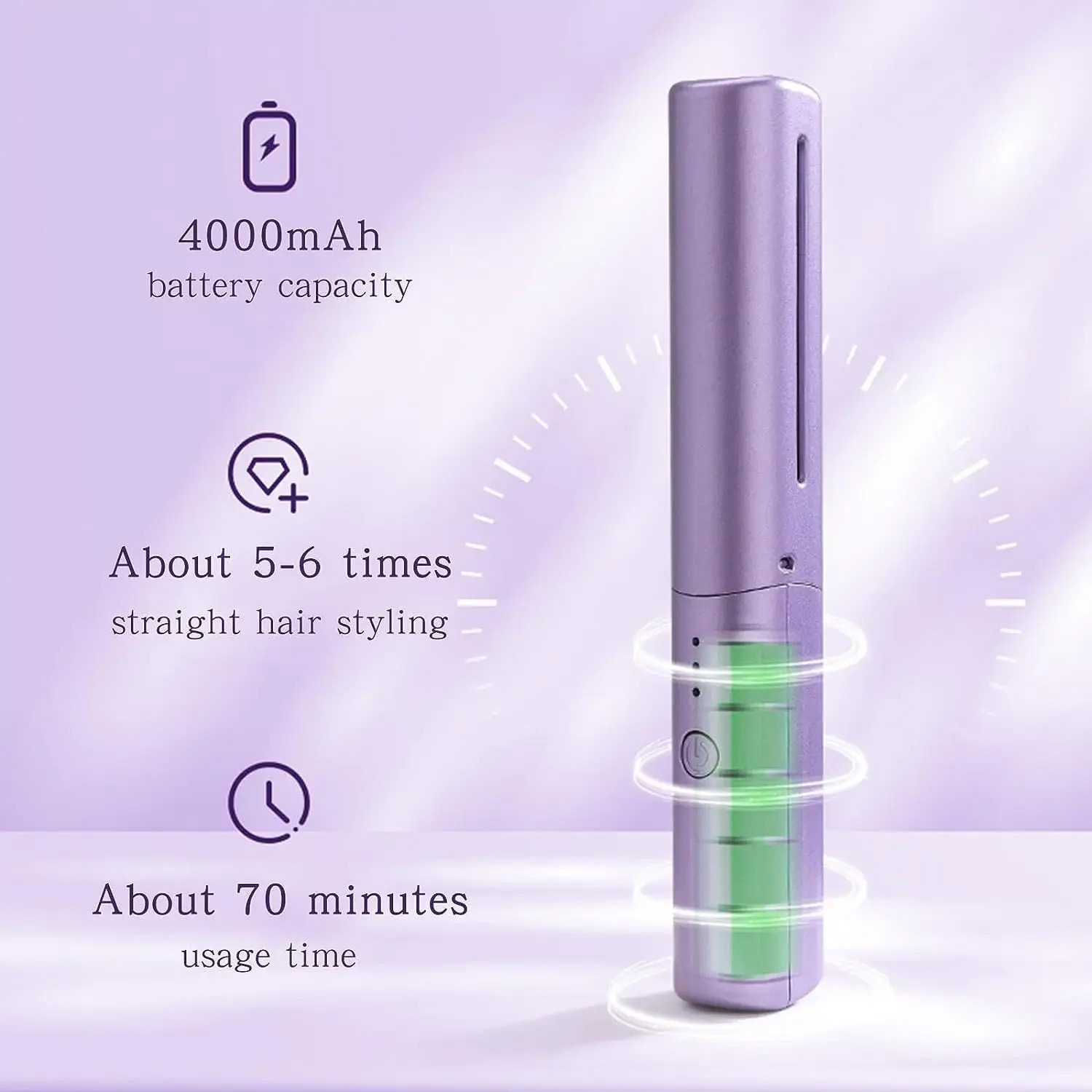 Image de Mini Brosse à Lisser - Brosse chauffante pour cheveux lisses et brillants - Unbranded