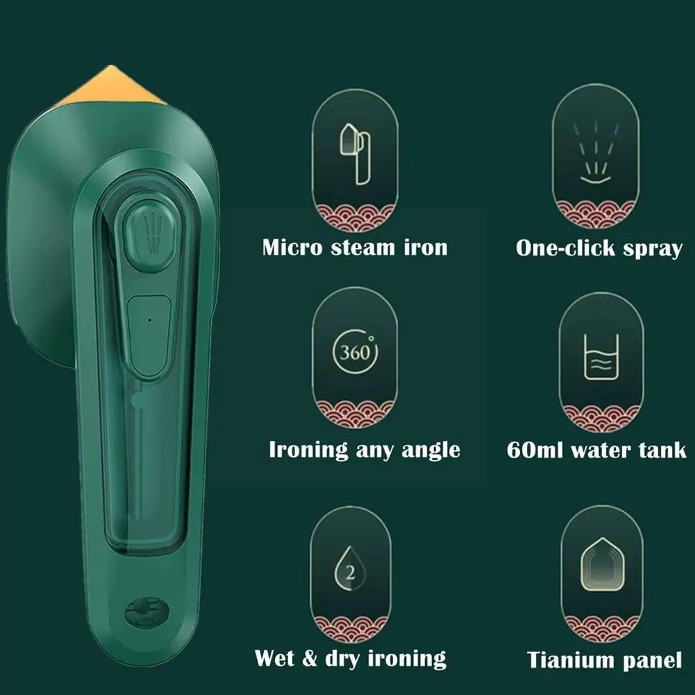 Image de Mini Fer à Repasser à Vapeur Portable pour Vêtements, Appareil Ménager de Voyage, 30W, Nouveauté - Unbranded