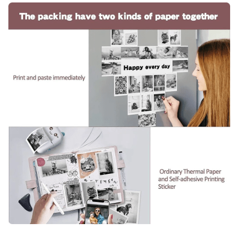 Image de Mini imprimante themique portable photo texte pour étudiants, étiqueteuse sans fil Bluetooth vert - Unbranded