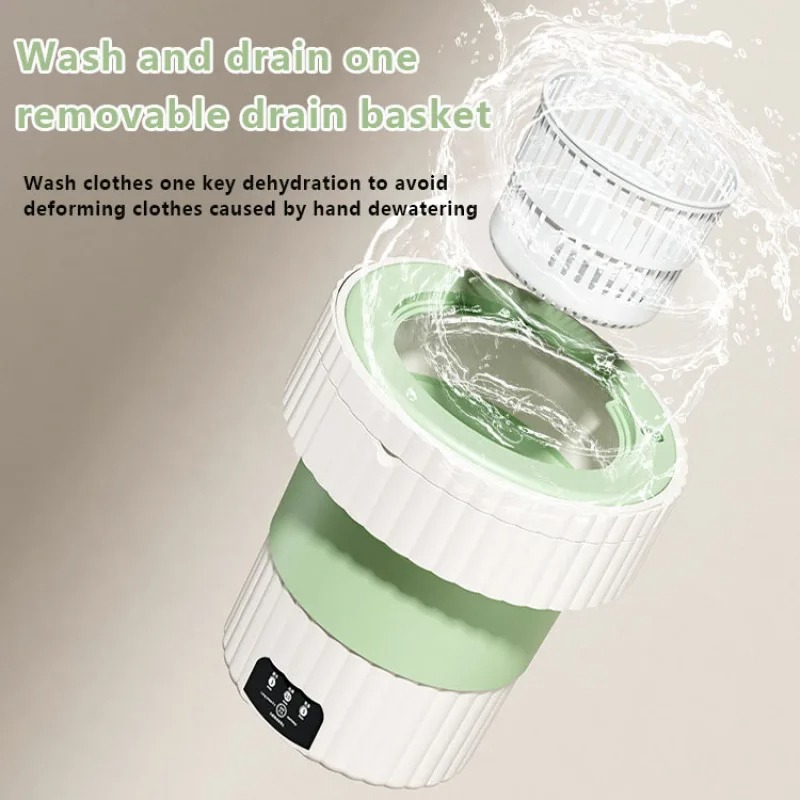 Image de Mini Machine à Laver Pliable avec Essoreuse Automatique, Compacte et Portable - Unbranded