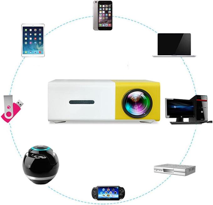 Image de Mini Projecteur Portable YG300 LED Audio HDMI USB - Unbranded