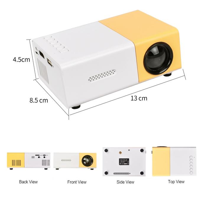 Image de Mini Projecteur Portable YG300 LED Audio HDMI USB - Unbranded