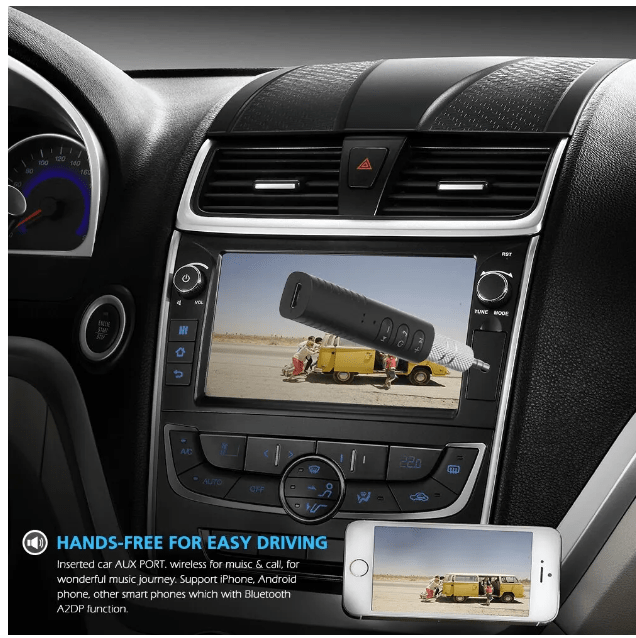 Image de Mini récepteur Audio émetteur 3.5mm Jack Kit voiture auto mains libres adaptateur de musique AUX Bluetooth - Unbranded