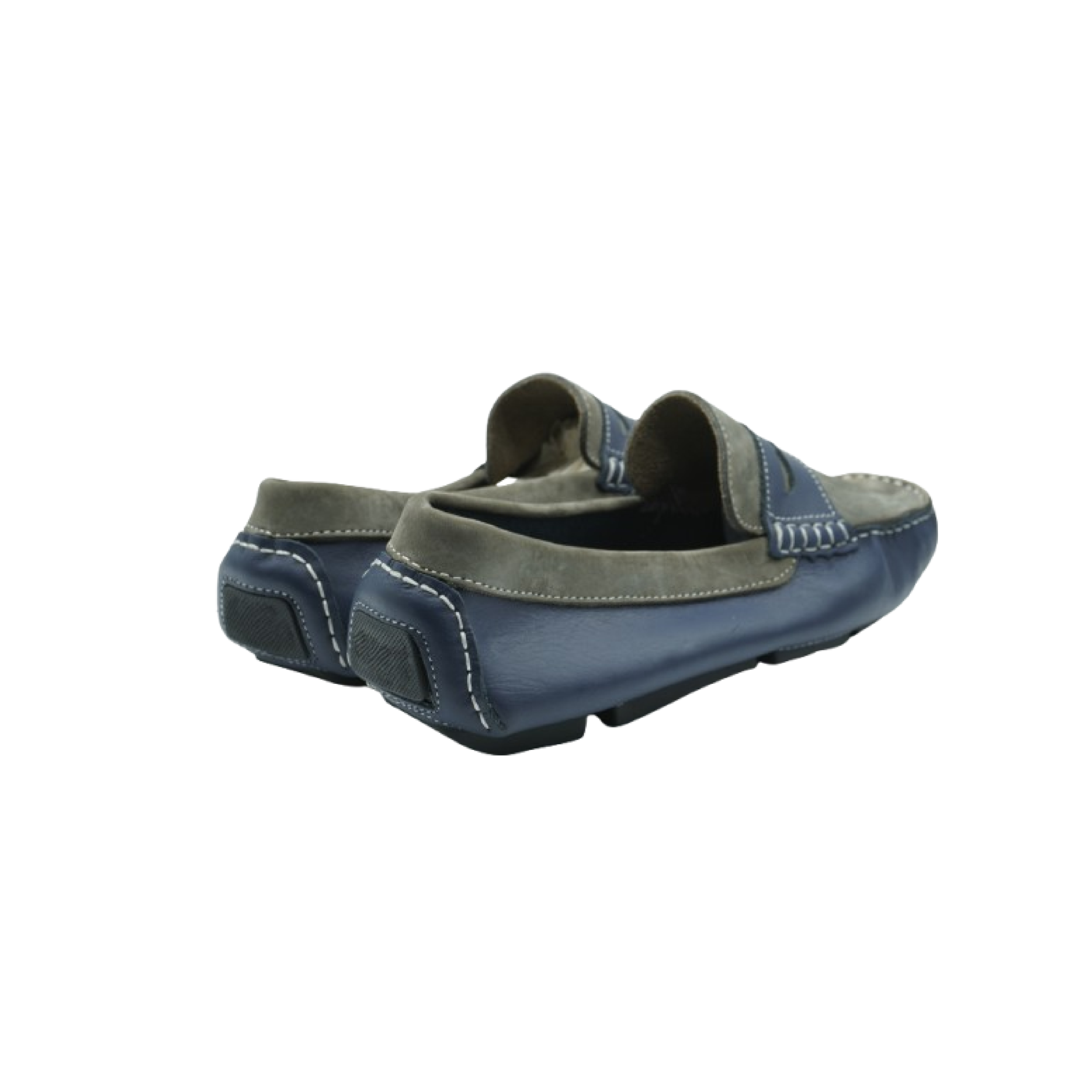 Image de Mocassins Hommes en cuir Bleu - Unbranded