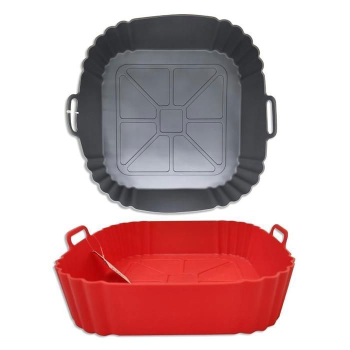 Image de Moules à Friture - Silicone - 20CM - Réutilisables - Résistants à la chaleur - Pour Friteuse à air Couleurs aleatoires - Unbranded