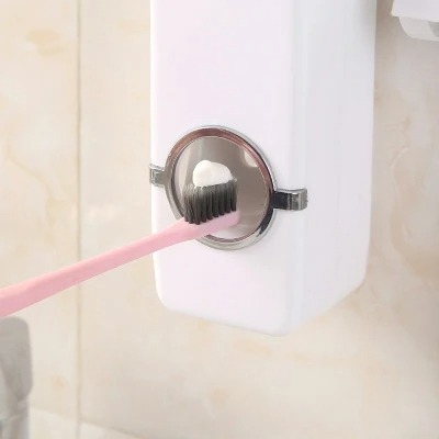 Image de Moulin à dentifrice automatique – Distributeur sans contact avec support pour brosses - Unbranded