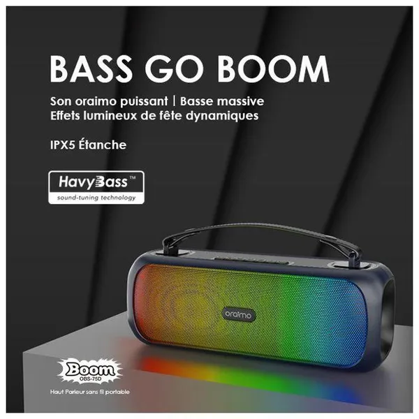 oraimo Boom Haut-parleur sans fil 30W