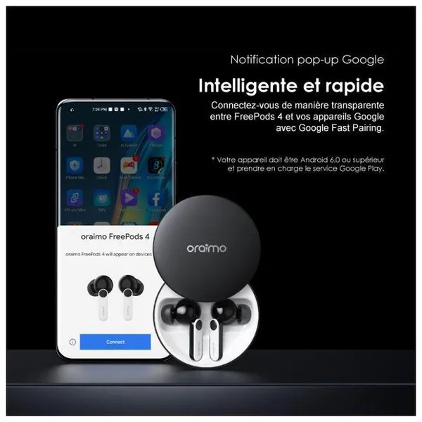 oraimo FreePods 4 Écouteurs sans fil véritables ANC