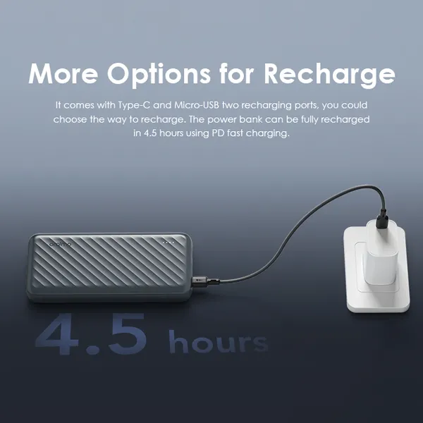 oraimo Slice Link Pro Banque d'alimentation 10000mAh 22.5W