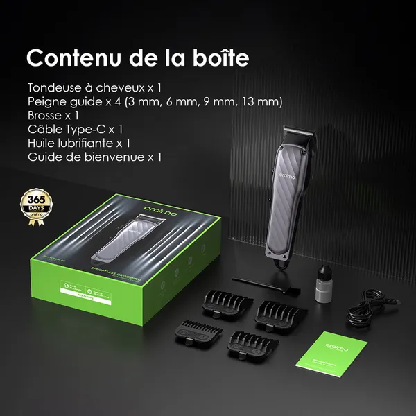 oraimo SmartClipper 2C Tondeuse à cheveux professionnelle