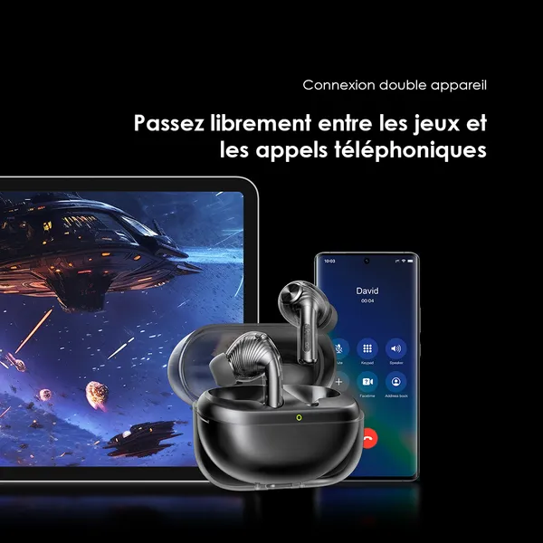 oraimo SpaceBuds Pro ANC hybride adaptatif Véritables écouteurs sans fil