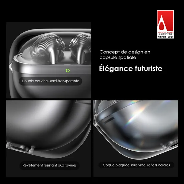 oraimo SpaceBuds Pro ANC hybride adaptatif Véritables écouteurs sans fil