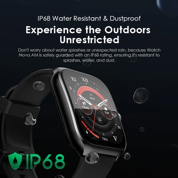 oraimo Watch Nova AM Montre intelligente à écran AMOLED avec couverture incurvée