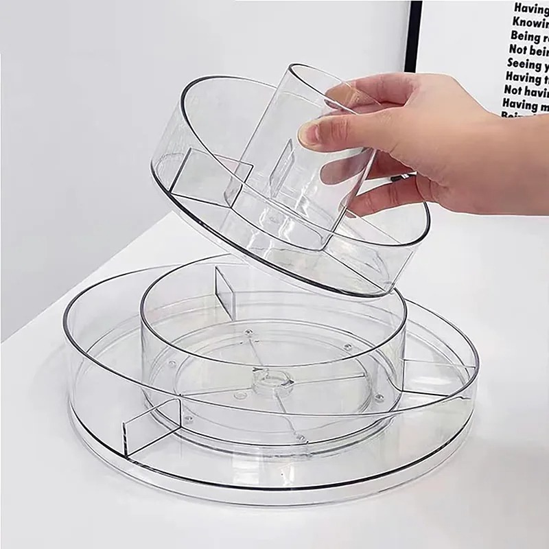 Image de Organisateur de maquillage et parfums – Rangement transparent à double étage - Unbranded