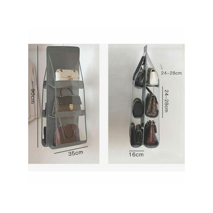 Image de Organisateur de Sacs Transparent Rotatif - 6 Poches Étanches - Unbranded