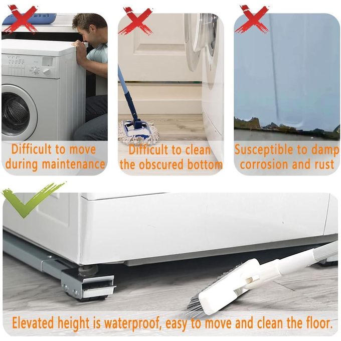 Image de Pack 2 Glissières Réglables pour Déplacement de Meubles Lourds jusqu'à 227 kg - Unbranded