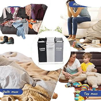 Image de Panier a linge 3 compartiment - Unbranded