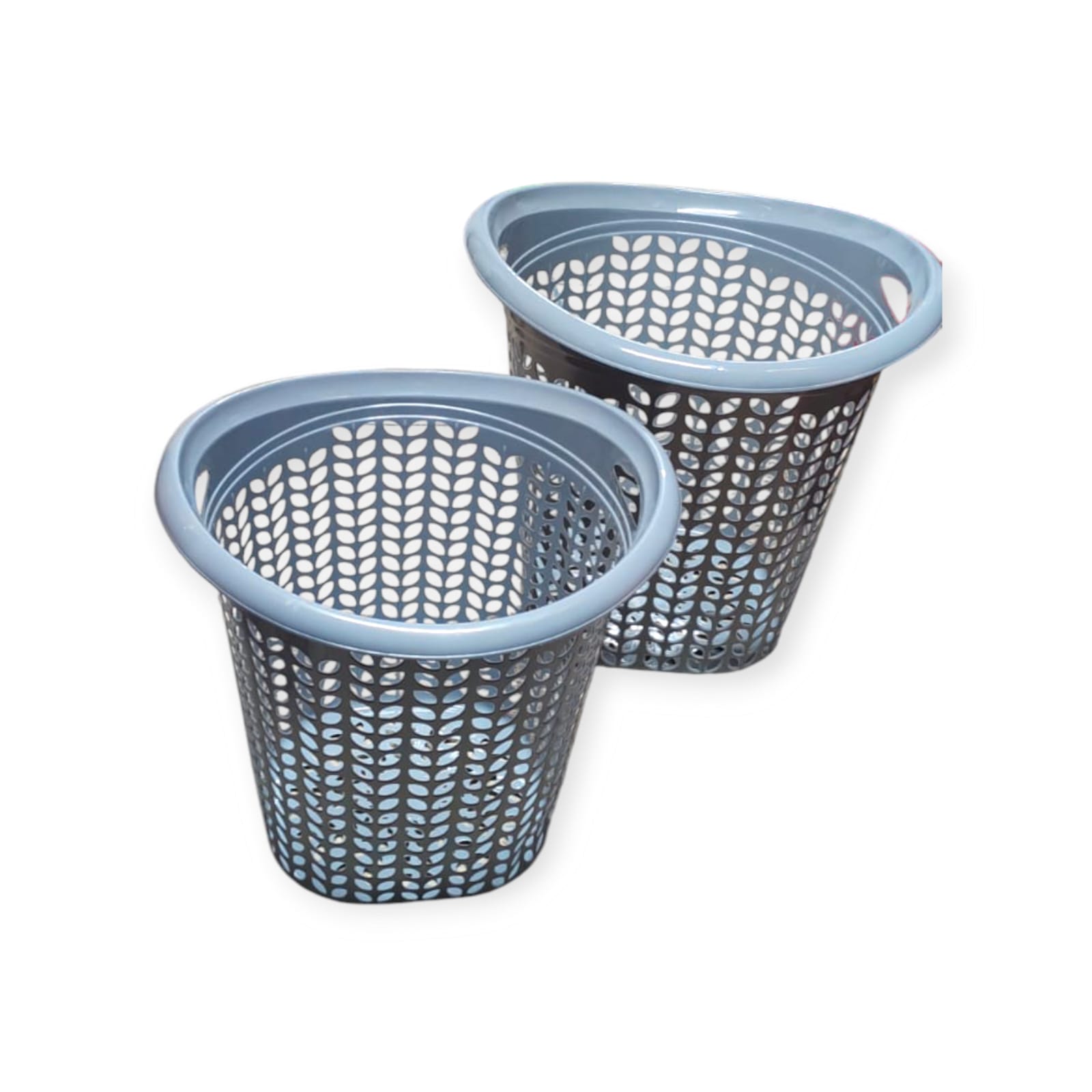 Panier à Linge en Plastique avec Système d'Aération - Design Tressé Moderne